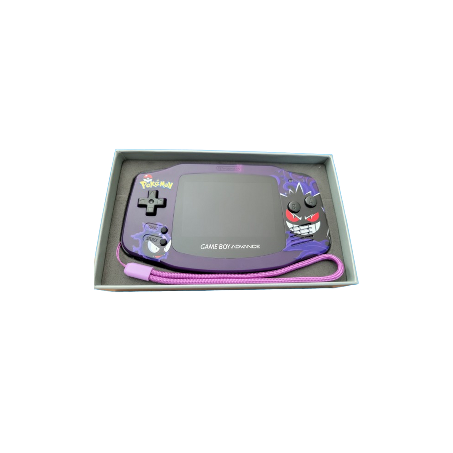 Pokemon Gengar Custom Gameboy Advance Console Mod w/Backlit Screen