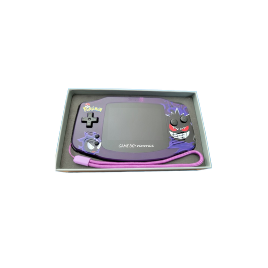 Pokemon Gengar Custom Gameboy Advance Console Mod w/Backlit Screen